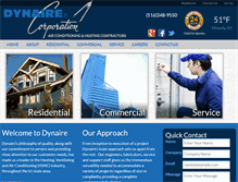 Tablet Screenshot of dynaire.com